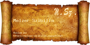 Melzer Szibilla névjegykártya